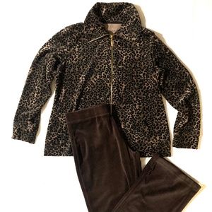 EUC Style & Co. Sport 2 pc. Leopard Jacket & Pants